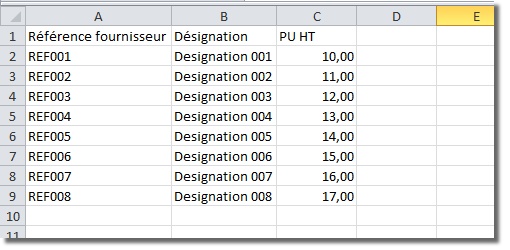 fichier Excel